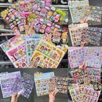 (2 Mảnh) Hình Dán Sticker 3D In Nổi Cho Bé Trai Bé Gái Nhiều Hình Đa Dạng Kuromi Sanrio Công Chúa Siêu Nhân Động Vật