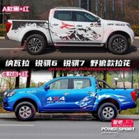 [2 Mặt] Nissan Navara NP300 Frontier D23 Xe bán tải Nhãn dán cửa bên ô tô Thân xe Sitcker Vinyl Decal Sticker Sói hoang dã