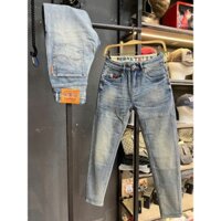 [2 Mẫu Quần Jean Denim Guangzhou 8122-8121] Quần Jean Nam Dài Màu Xanh Retro Túi Thêu & Màu Xanh Bạc Lưng Chỉ Thêu.
