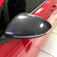 2 Miếng Cho VW Golf MK7 7.5 GTI 7 7R Gương Có Mũ Chiếu Hậu Gương Vỏ Carbon Nhìn Sáng Đen Mờ Chrome Cover 5 Bán