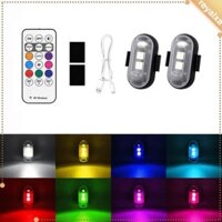2 Miếng Chung Nhấp Nháy Đèn Cảnh Báo Điều Khiển Từ Xa Nhiều Chế Độ Chiếu Sáng Đa Năng Cho Xe Đạp Drone Ô Tô