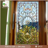 2 Miếng Dán Cửa Sổ Dán Tĩnh Điện 15.75inchx39,37inch Trang Trí Nhà