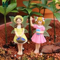 2 Miếng Mini Cổ Tích Tượng Vườn Cọc Dạ Quang Cánh Quà Tặng Sinh Nhật Nhỏ Nhựa Cô Gái Điêu Khắc Cho Con Đường Lọ Hoa Sân