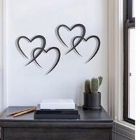 2 Miếng Sắt Tình Yêu Trang Trí Tường Điêu Khắc Tác Phẩm Nghệ Thuật Trang Trí Cho Kỷ Niệm Trang Trí Đa Năng Chắc Chắn