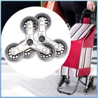 2 Miếng Xe Đẩy Tam Giác Bánh Xe Cầu Thang Di Động Thép Không Gỉ Nhẹ Chống Trơn Trượt Cho Xe Mua Sắm