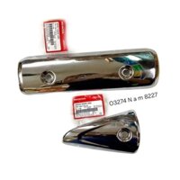2 ốp vĩ inox che pô ống xã xe WAVE S110, RSX... zin Honda