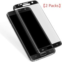 【2 Packs】Samsung Galaxy S7 Edge Tempered Glass Screen Protector Anti-Scratch HD Clear 3D Curved Film