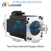 2 phase nema24 DC mở vòng lặp động cơ bước cho máy in 3D lichuan DC24V 3A 1.6/2.1/2.5/3.1/3.5/3.8n. M Yn