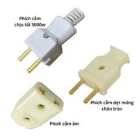2 Phích cắm điện đực cái âm nối dài chịu tải th dụng chân đồng tròn theo lựa chọn Plug-Sock-xx - 2phích cắm âm