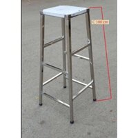 2-(Q9HCM)- Ghế INOX Cao Cấp - Ghế Đốt Nhang Vuông INOX Cao Cấp Loại Cao 1m - Mã: GN10025V -tr2-