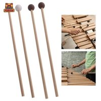 2 Que gõ có tay cầm bằng gỗ 15.55 '' Đầu cao su Marimba Búa cho