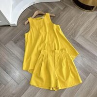 [2 size 45-70KG] Đồ bộ ĐŨI NÚT SAU PHOM SUÔNG VẢI ĐŨI LINEN SIÊU DỄ THƯƠNG MỀM MÁT KHÔNG NHĂN thời trang