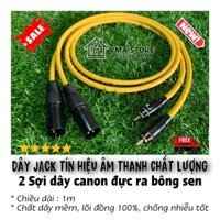 2 Sợi dây jack canon đực ra bông sen dài 1m / Dây jack tín hiệu âm thanh chuyên nghiệp