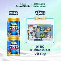 2 SỮA BỘT NUTIFOOD GROWPLUS+ BIẾNG ĂN TRÊN 1 TUỔI, TĂNG CÂN KHỎE MẠNH (LON 900G) TẶNG 1 BỘ KHÔNG GIAN VŨ TRỤ - NUTIFOOD