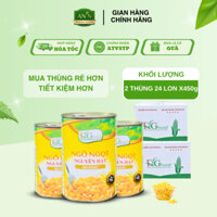 2 Thùng Ngô Ngọt Nguyên Hạt 24 Lon F&G - Hàng xuất khẩu hạt to đều dùng Ăn chay, Salad, Các món xào AN'N FOOD