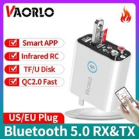2 TRONG 1 Bluetooth 5.0 Bộ Thu Phát Âm Thanh QC2.0 Ứng Dụng Sạc Nhanh 3.5MM AUX RCA Thẻ TF Đĩa U Âm Thanh Nổi Dây