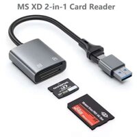 2 trong 1 USB Type-C / lighing sang xD MS Đầu đọc thẻ nhớ cho Sony Memory Pro Duo FUJIFILM xD-Picture CardReader Adapter cho Laptop Xiao Samsung