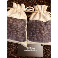 2 túi thơm cà phê khử mùi, treo xe hơi 130gram x 2 - Vải đay có cửa số 130g x2