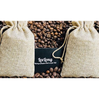 2 túi thơm cà phê khử mùi, treo xe hơi 130gram x 2 - Vải đay 130g x2