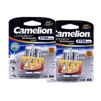 2 Vỉ 4 Viên Pin Sạc AA Camelion 2700 mAh Lockbox Series 1.2V