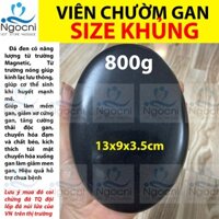 2 Viên (1 cặp) Đá Chườm Gan Size Khủng 800g-850g/1 viên Đá Nóng Massage Đá Núi lửa Viên Chườm Gan