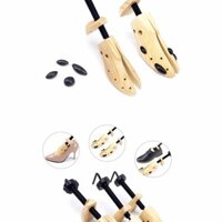 2-Way Wooden Shoes Stretcher Expander Shoe Tree Unisex Bunion Plugs