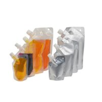 20 / 100 Cái 50 / 100ml Giấy nhôm xiên Túi đựng vòi nhựa đứng lên Túi đựng chất lỏng Túi làm mịn di động Túi đựng đồ uống chống rò rỉ hạng nặng Túi đựng nước ép