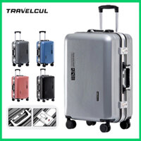 20 / 24 "Nhôm Hành Lý USB Vali Hành Lý Khóa Đôi Hành Lý Túi Du Lịch Vali Chống Trộm