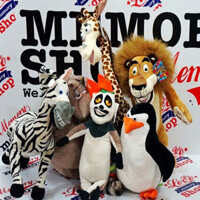 20-35cm Chim Cánh Cụt Của Madagascar Hoạt Hình Sư Tử Ngựa Vằn Chim Cánh Cụt lemur Hippopotamus Hươu Cao Cổ Đồ Chơi Búp Bê Giữ Gối Sang Trọng Động Vật Mềm Nhồi Bông Quà Tặng