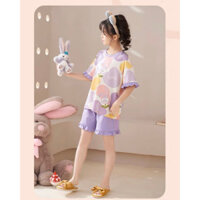 (20-56 ký) Set Thỏ siêu dễ thương cho mẹ và bé mặc cặp - Đồ bộ bé gái