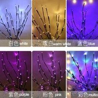 20 bóng Nhân Tạo Cành Cây Nhà Trang Trí Tiệc Pin LED Cổ Tích Ánh Sáng Lọ Hoa Liễu Chi Nhánh Đèn Hoa Đèn Cưới đảng Trang Trí Sân Vườn