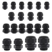 20 Cái / bộ NPT Cable Gland Kit Đầu Nối Cáp Nylon 1 / 4 + 3 / 8 + 1 / 2 + 3 / 4 + 1 Inch IP68 Chống Thấm Nước Giảm Căng Thẳng Chống Cháy Kết Nối Cố Định Đầu