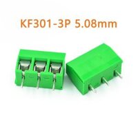 20 Cái Đầu Nối Khối Đầu Cuối Vít PCB Chân Thẳng 5.08Mm 3.5Mm KF301-2P KF301-3P KF350-2P Đầu Cuối Vít KF350-3P