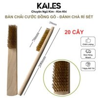 20 Cây Bàn Chải Cước Đồng Cán Gỗ Nhỏ - Đánh Chà Rỉ Sét Vết Bẩn Dơ | KALES