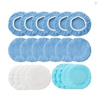 20 Chiếc 5-6 Inch Đệm Bonnets Waxers Bonnet Bộ 12 Microfiber 4 Len 4 Không Dệt Đệm Sáp Đánh Bóng Miếng Lót Dành Cho Xe Hơi