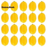 20 Chiếc Chanh Nhân Tạo Chanh Giả Quả chanh Giả Màu Vàng Dài 3 Inch X 2 Inch Rộng