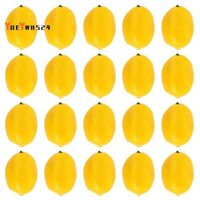 20 Chiếc Chanh Nhân Tạo Chanh Giả Quả chanh Giả Màu Vàng Dài 3 Inch X 2 Inch Rộng