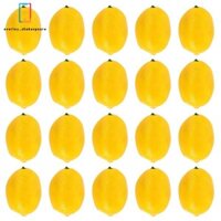 20 Chiếc Chanh Nhân Tạo Chanh Giả Quả chanh Giả Màu Vàng Dài 3 Inch X 2 Inch Rộng