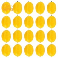 20 Chiếc Chanh Nhân Tạo Chanh Giả Quả chanh Giả Màu Vàng Dài 3 Inch X 2 Inch Rộng