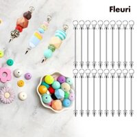 20 Chiếc Đính Hạt Móc Khóa Thanh DIY Trống Hạt Móc Khóa Dành Cho Người Lớn Bé Gái Nữ