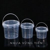 20 Chiếc Xô TRÒN Quai Xách 1000ml ( 1 lít) đựng thực phẩm, xô trà sữa, xô bánh kẹo mứt tết giá rẻ