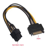 20 Cm 15Pin SATA Nam Để 8Pin Nữ PCI-E Cáp Nguồn SATA Cáp Chia Tín Hiệu