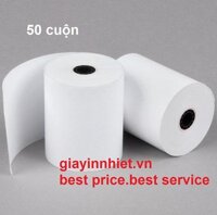 20 Cuộn giấy in hóa đơn giấy in nhiệt 57*45mm bọc chống ẩm bảo hành 12 tháng