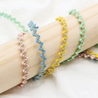 20 màu ruy băng thêu sóng nylon cho phụ kiện váy Lolita trang phục biểu diễn