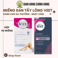 [20 miếng - 40 miếng]Tẩy lông WAX giấy VEET wax strips cho tay, chân, body hiệu quả, ức chế mọc lông - hàng ÚC,Ozy stor