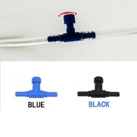 20 Miếng Nhựa Bể Cá 2 Chiều Van Điều Khiển Máy Bơm Không Khí Cho Ống Khí 4mmBlue / Đen