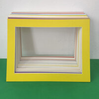 20 miếng trưng bày nghệ thuật trẻ em khung đơn giản bằng bìa cứng 8K hình chữ nhật treo tường khung giấy A4 khung giấy A3 6E7S