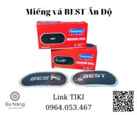 20 Miếng vá vỏ săm lốp ruột xe máy, ôtô BEST hình Oval 100x50mm