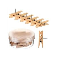 20 miếng/hộp Kẹp gỗ Đinh ghim sáng tạo dễ thương trang trí tường ảnh Kẹp mỏ vịt Đinh ghim Đinh bấm ghim cố định