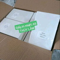20 Tệp Giấy in nhiệt A6 khổ 100*150mm, TỆP 500 tem. Giấy in nhiệt A6 THÙY LÂM có keo bóc dán, in vận đơn gửi hàng.